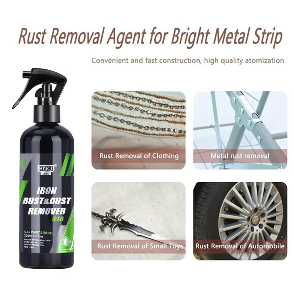 HGKJ Spray Rimuovi Ruggine per Auto – Detergente Super Potente per Vernice e Cerchi