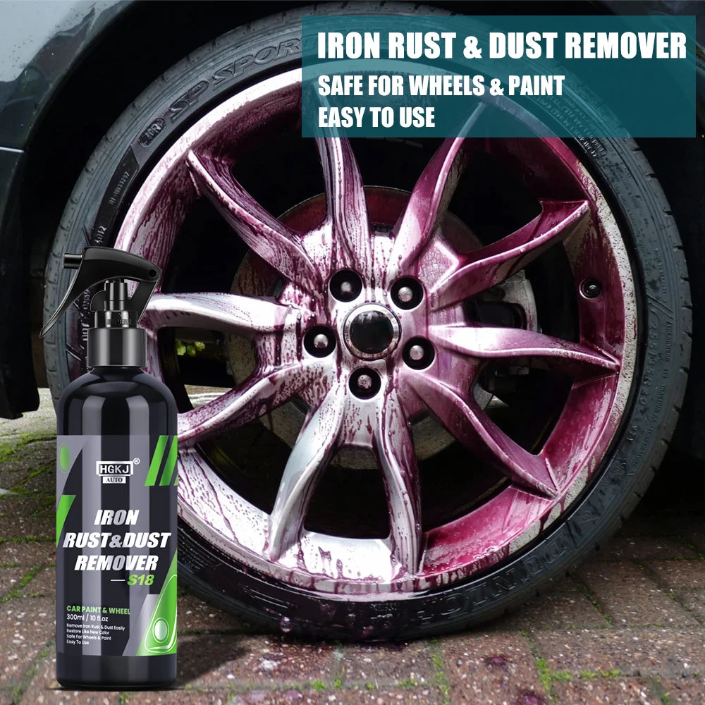 HGKJ Spray Rimuovi Ruggine per Auto – Detergente Super Potente per Vernice e Cerchi