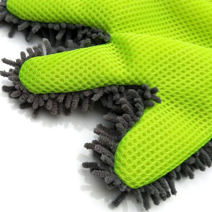 Guanti a Dita Intere per Lavaggio Auto e Moto | Spazzola in Microfibra per Pulizia e Asciugatura Veicoli