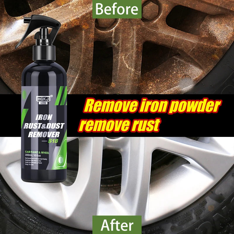 HGKJ Spray Rimuovi Ruggine per Auto – Detergente Super Potente per Vernice e Cerchi